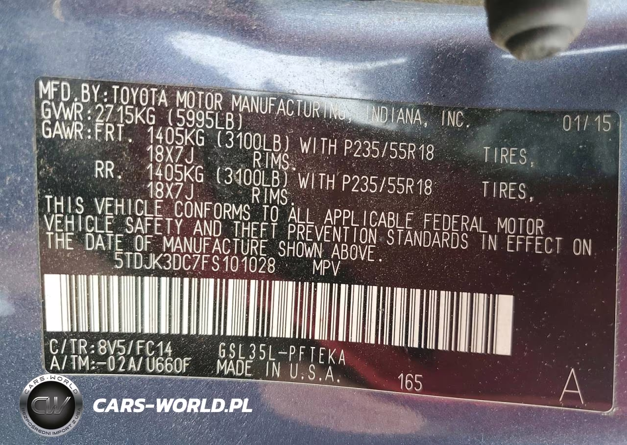 2015 Toyota Sienna Le VIN:5TDJK3DC7FS101028 - 13