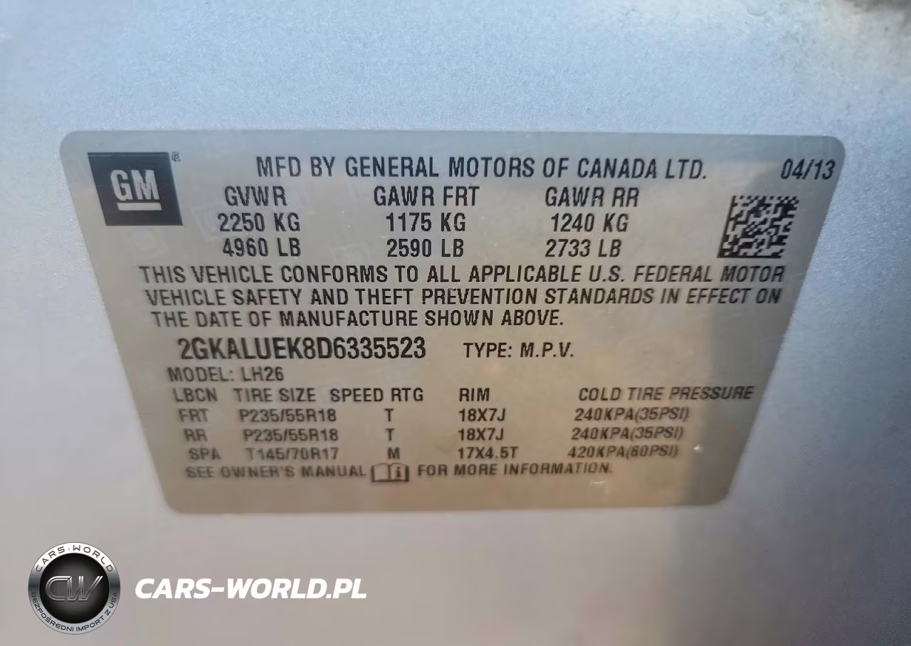 2013 GMC Terrain Slt VIN:2GKALUEK8D6335523 - 13