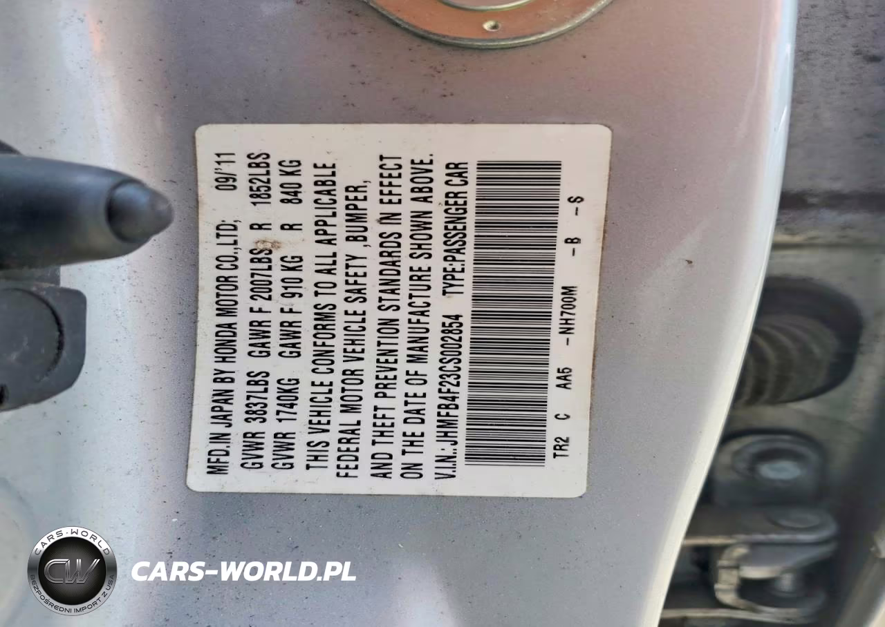 2012 Honda Civic Hybrid VIN:JHMFB4F23CS002854 - 12