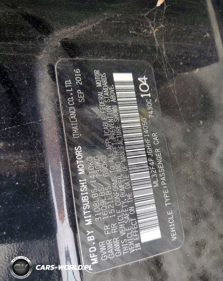 2017 Mitsubishi Mirage G4 Se VIN:ML32F4FJ6HHF14050 - 12