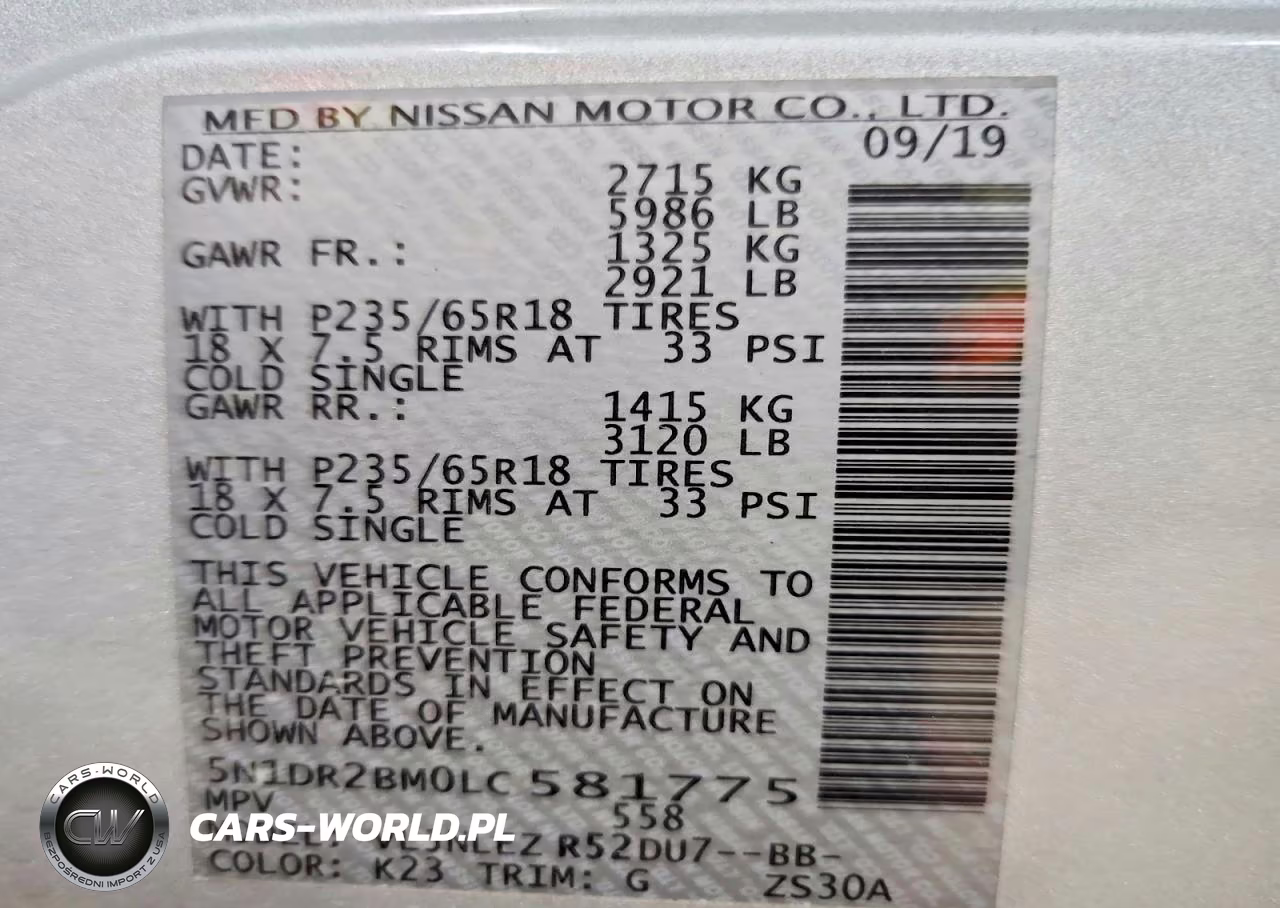 2020 Nissan Pathfinder Sv VIN:5N1DR2BM0LC581775 - 14
