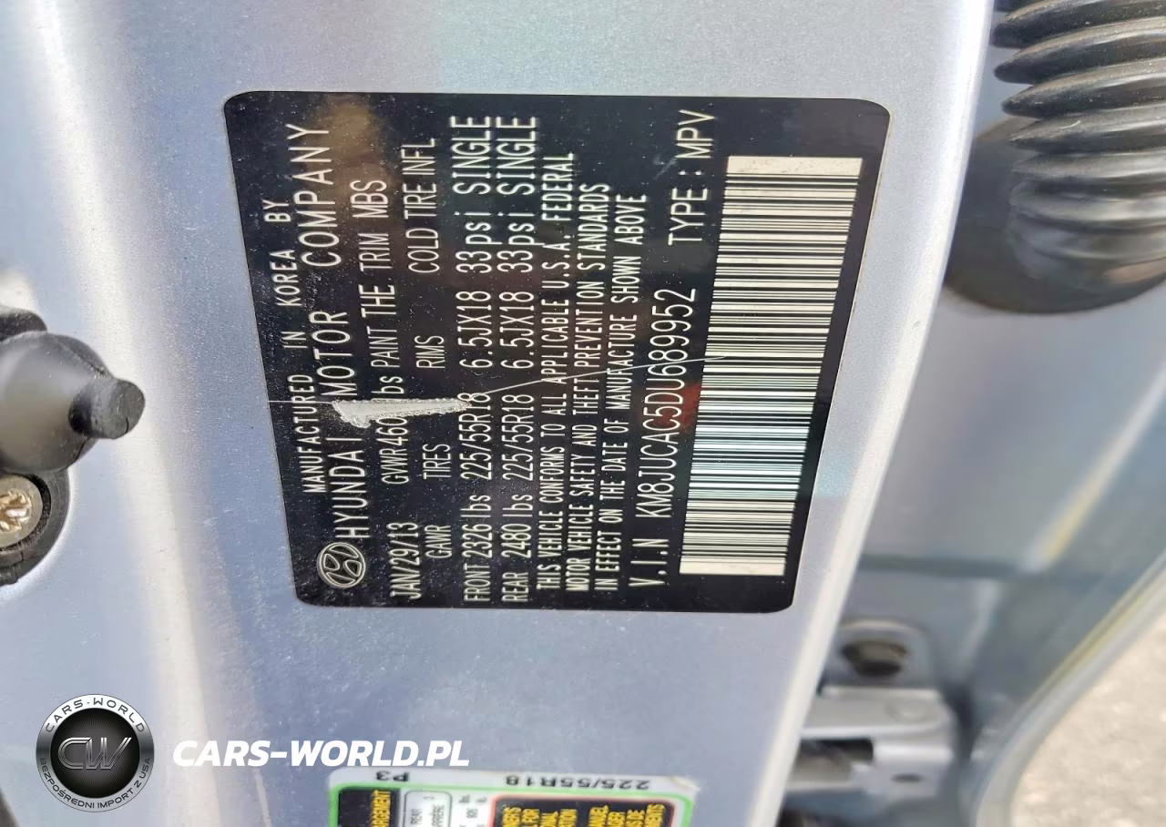 2013 Hyundai Tucson Limited VIN:KM8JUCAC5DU689952 - 13