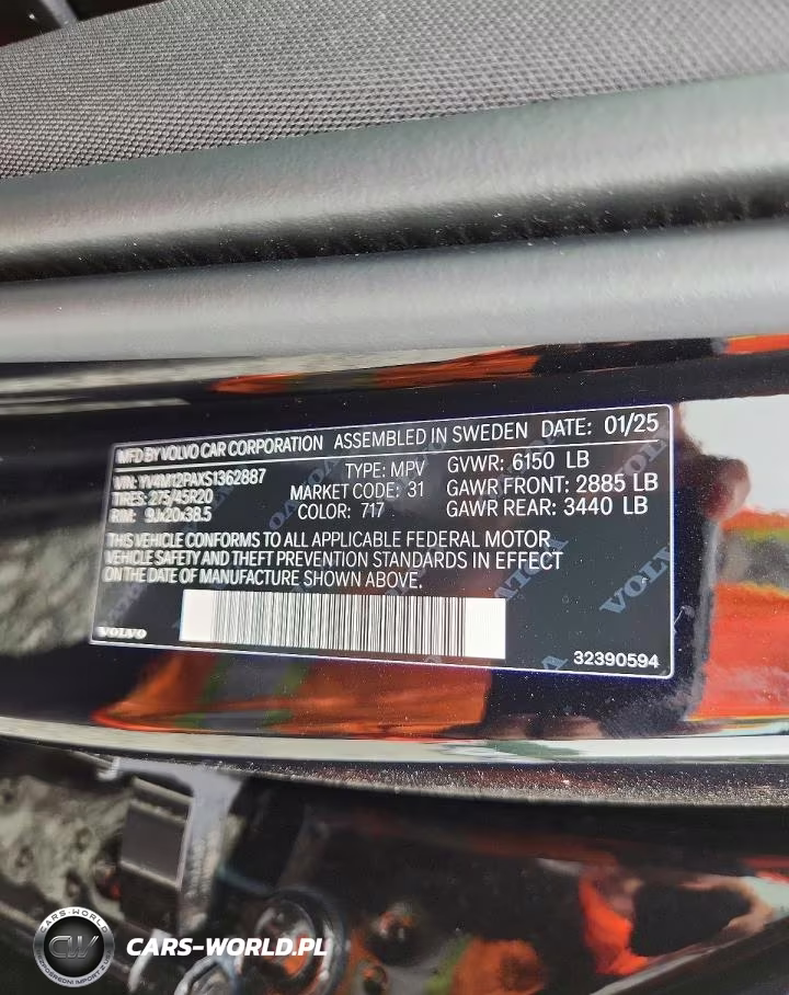 2025 Volvo Xc90 Core VIN:YV4M12PAXS1362887 - 14