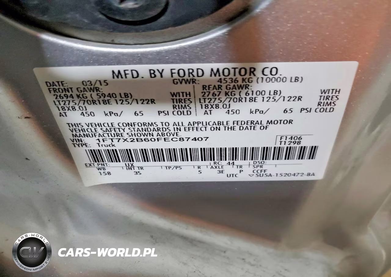 2015 Ford F250 Super Duty VIN:1FT7X2B60FEC87407 - 12