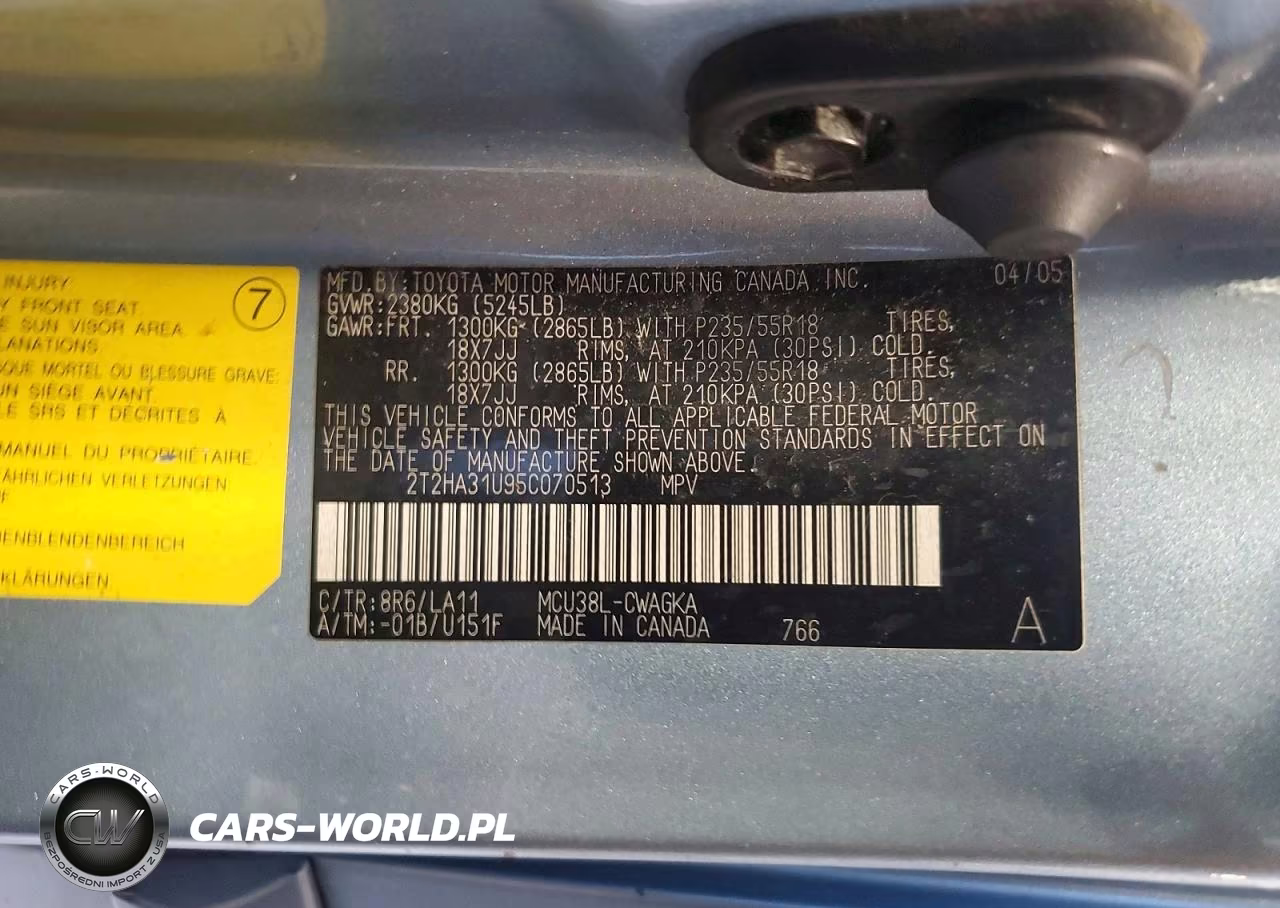 2005 Lexus Rx 330 VIN:2T2HA31U95C070513 - 13