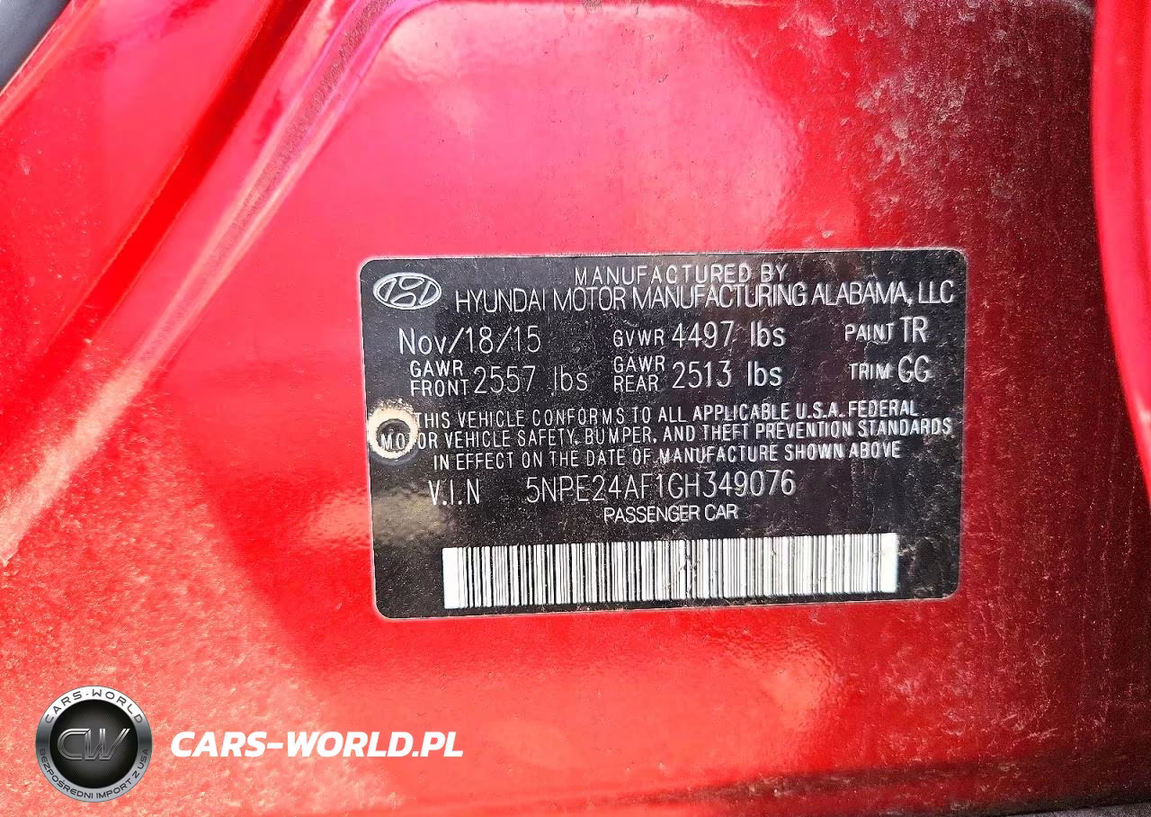 2016 Hyundai Sonata Se VIN:5NPE24AF1GH349076 - 12