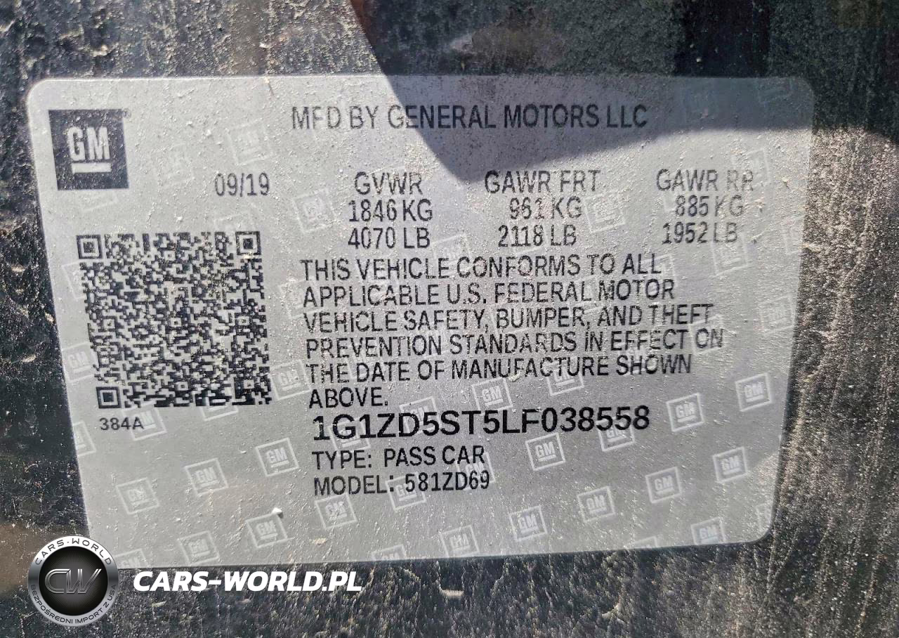 2020 Chevrolet Malibu Lt VIN:1G1ZD5ST5LF038558 - 12
