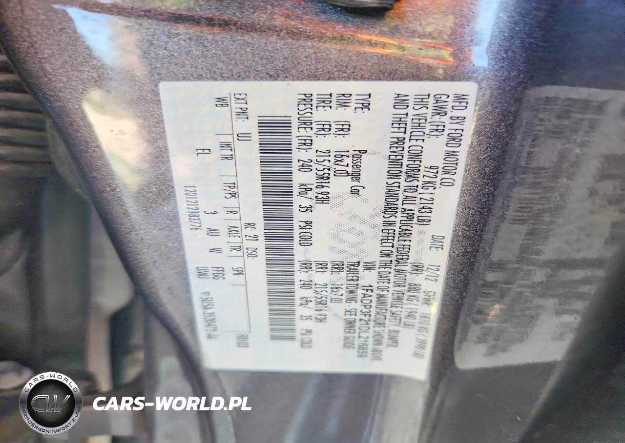 2013 Ford Focus Se VIN:1FADP3F21DL216859 - 12