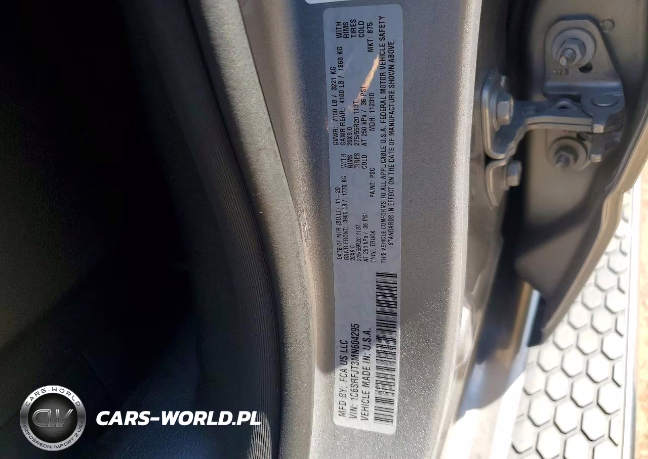 2021 Ram 1500 Laramie VIN:1C6SRFJT3MN604295 - 12