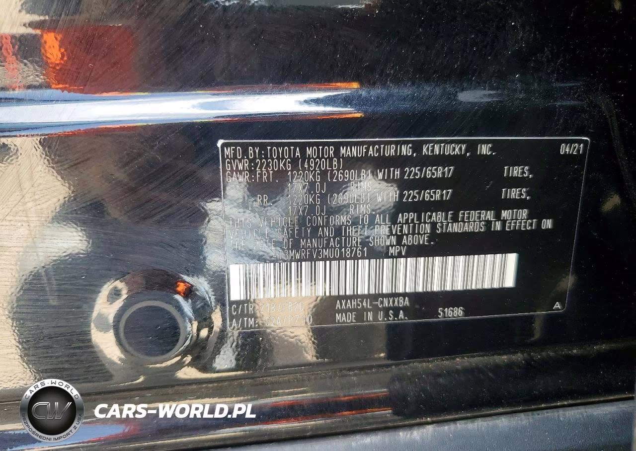 2021 Toyota Rav4 Le VIN:4T3MWRFV3MU018761 - 12