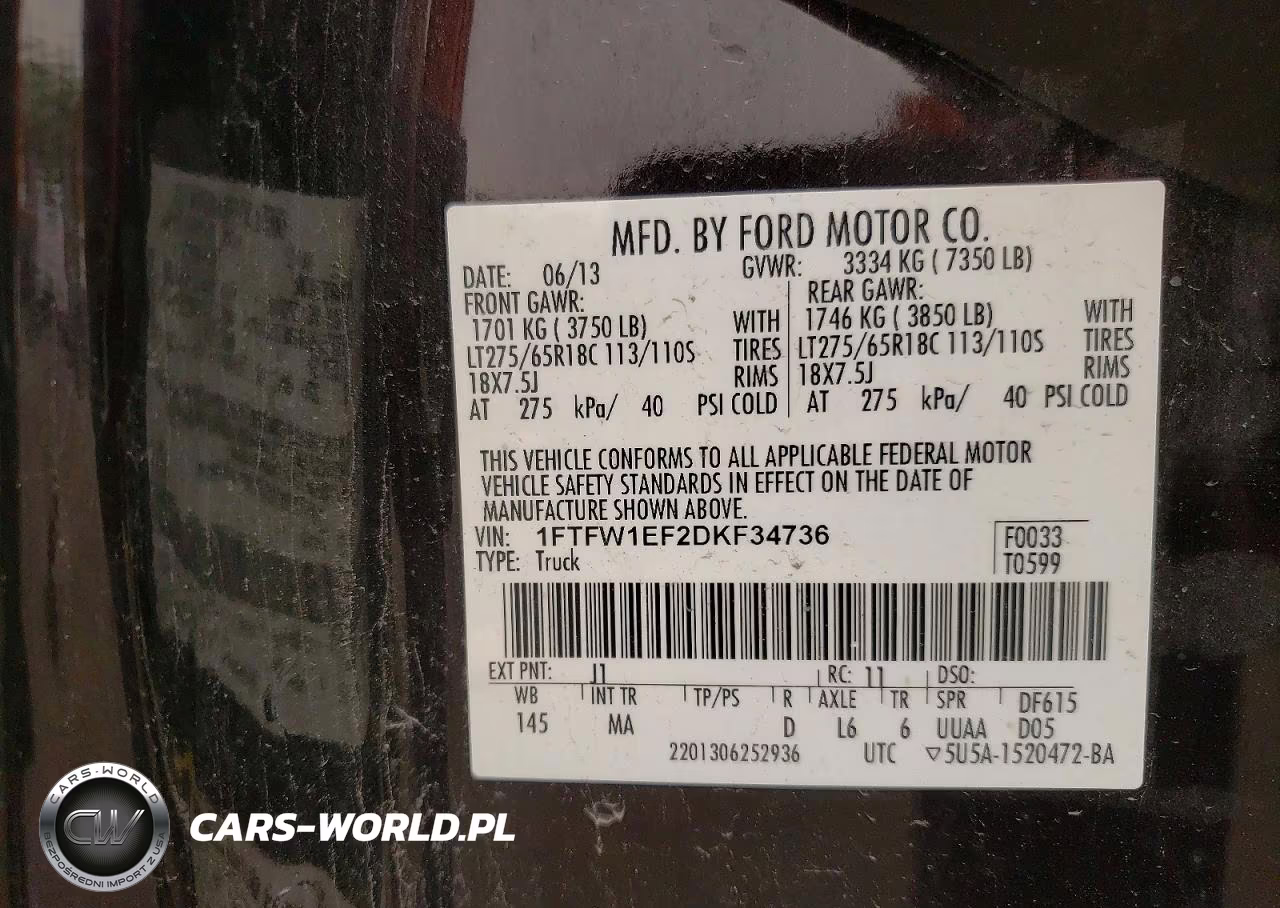 2013 Ford F150 VIN:1FTFW1EF2DKF34736 - 12