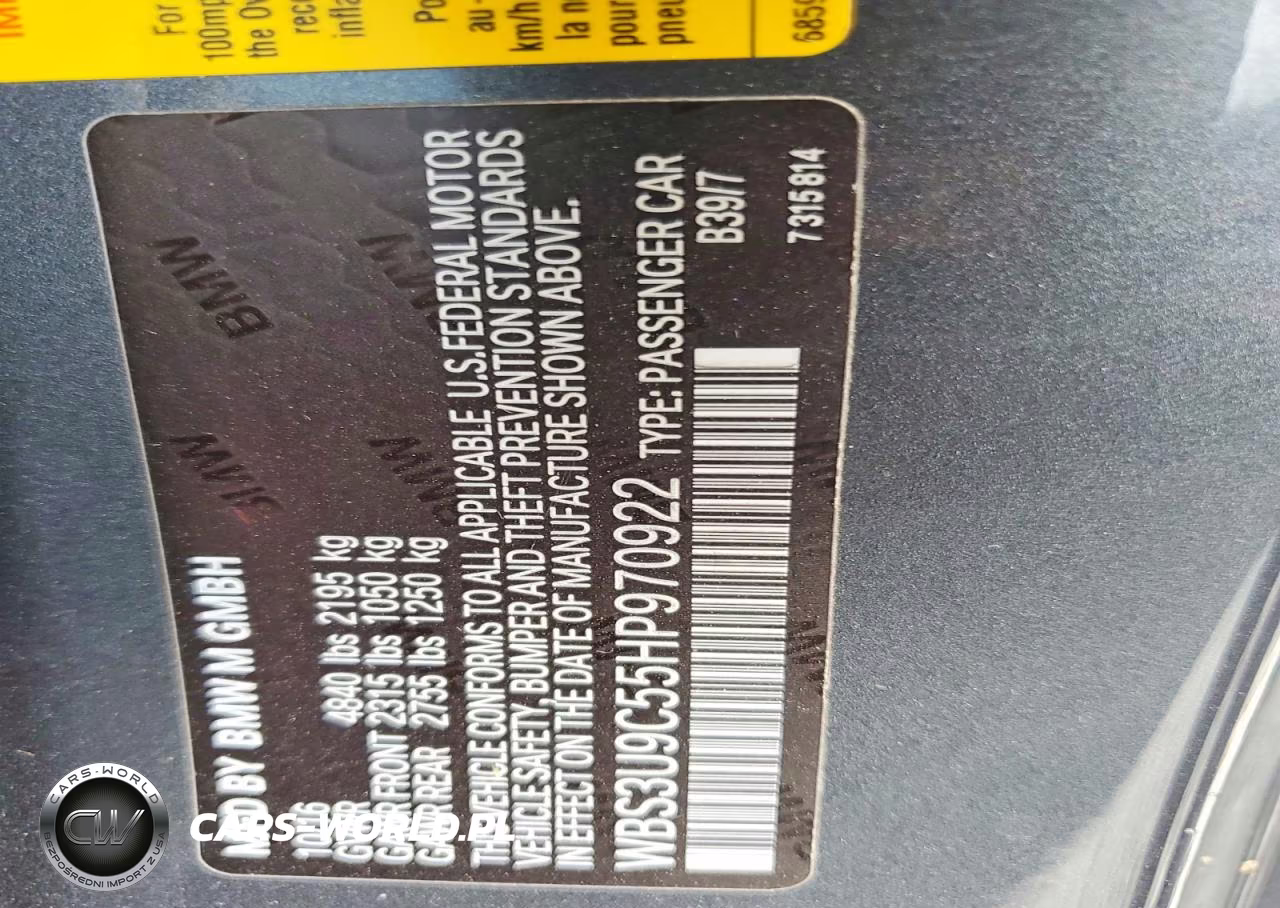 2017 BMW M4 VIN:WBS3U9C55HP970922 - 12
