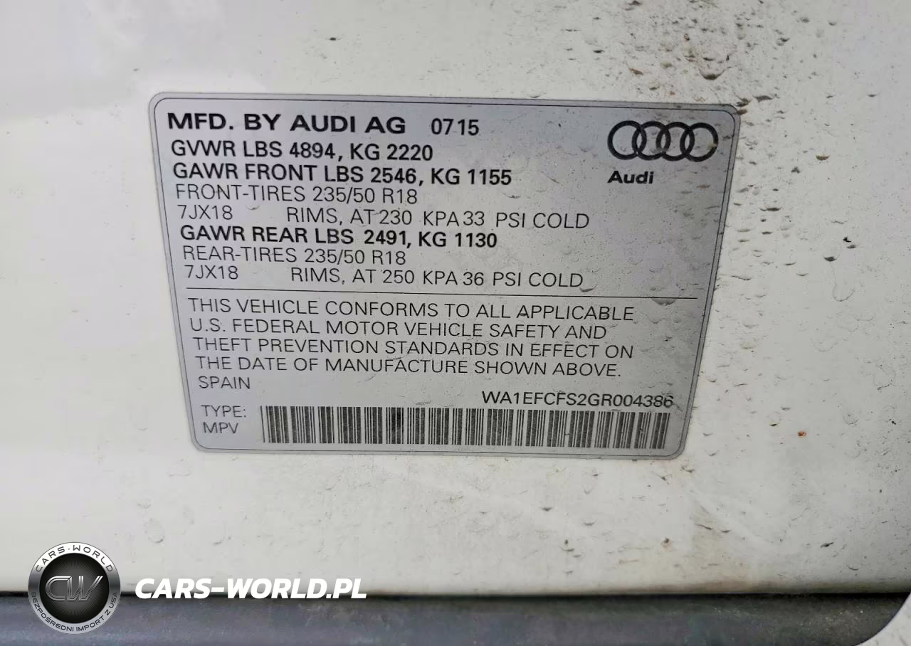 2016 Audi Q3 Premium Plus VIN:WA1EFCFS2GR004386 - 13