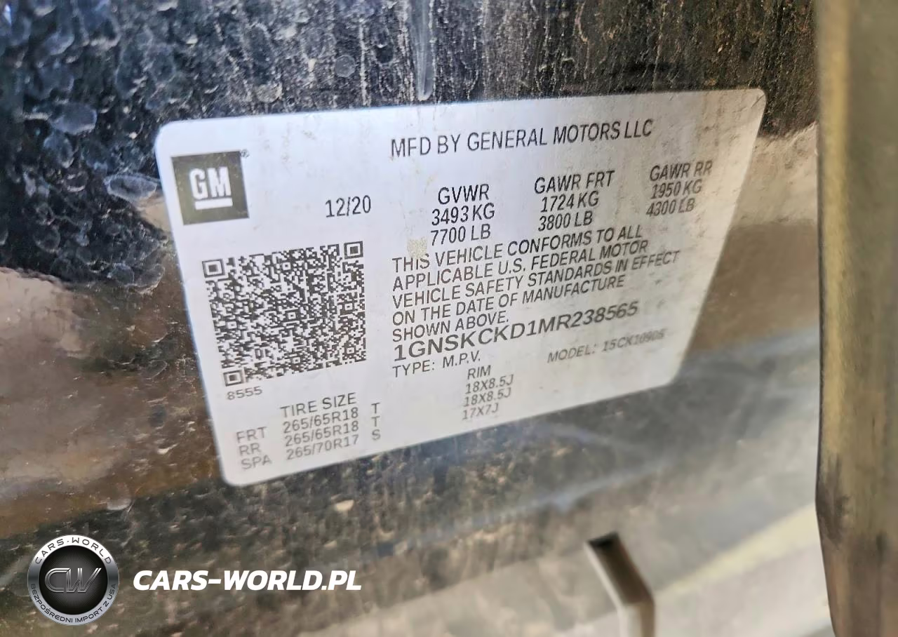 2021 Chevrolet Suburban K1500 Lt VIN:1GNSKCKD1MR238565 - 14