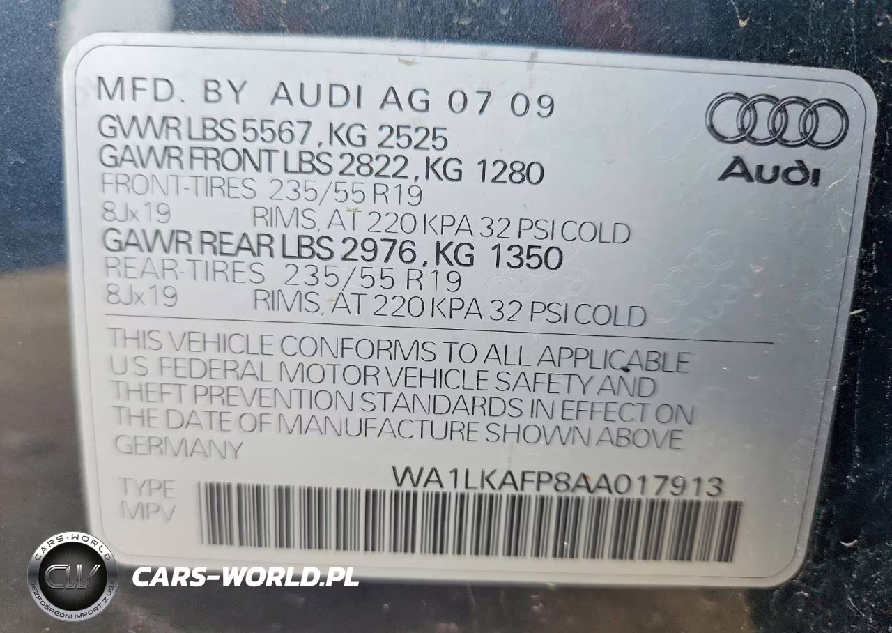 2010 Audi Q5 Premium Plus VIN:WA1LKAFP8AA017913 - 12