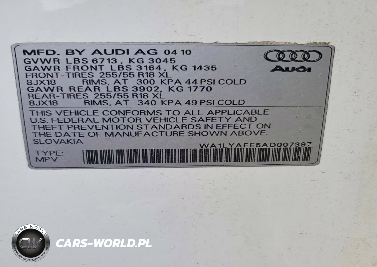 2010 Audi Q7 Premium Plus VIN:WA1LYAFE5AD007397 - 14