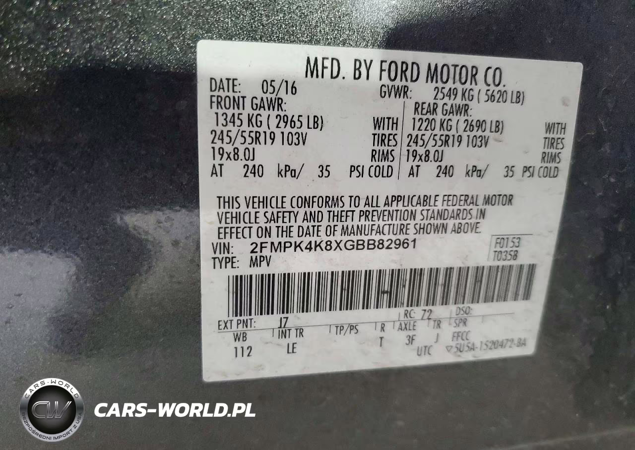 2016 Ford Edge Titanium VIN:2FMPK4K8XGBB82961 - 13