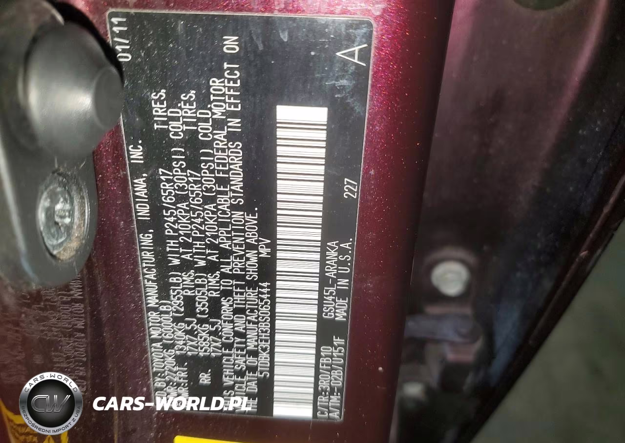 2011 Toyota Highlander Base VIN:5TDBK3EH3BS065444 - 13