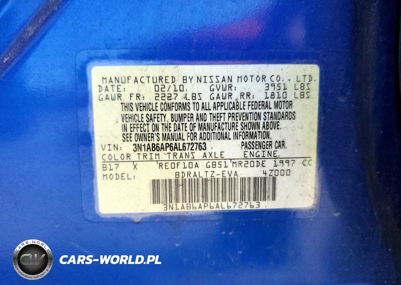 2010 Nissan Sentra 2.0 VIN:3N1AB6AP6AL672763 - 12