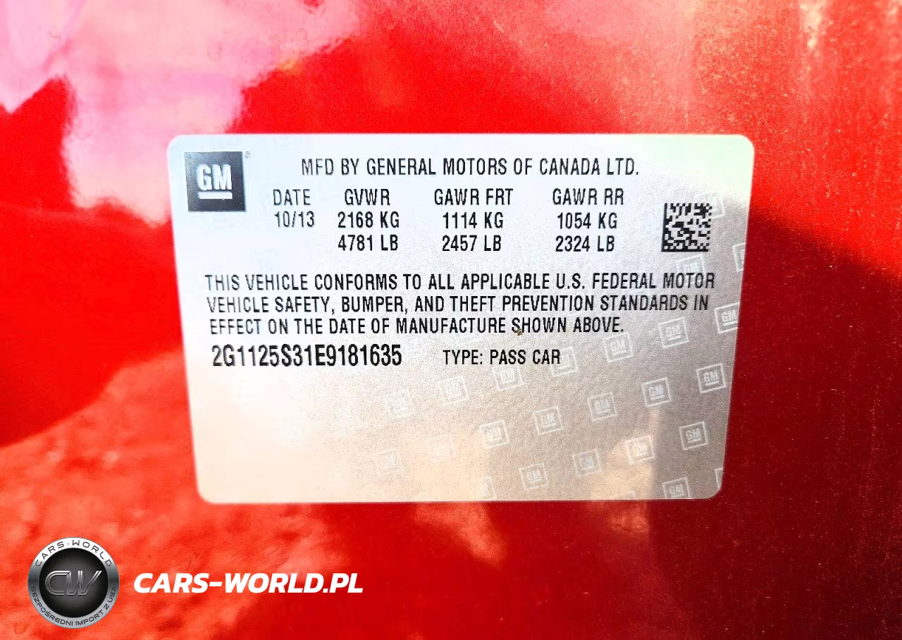 2014 Chevrolet Impala Lt VIN:2G1125S31E9181635 - 12