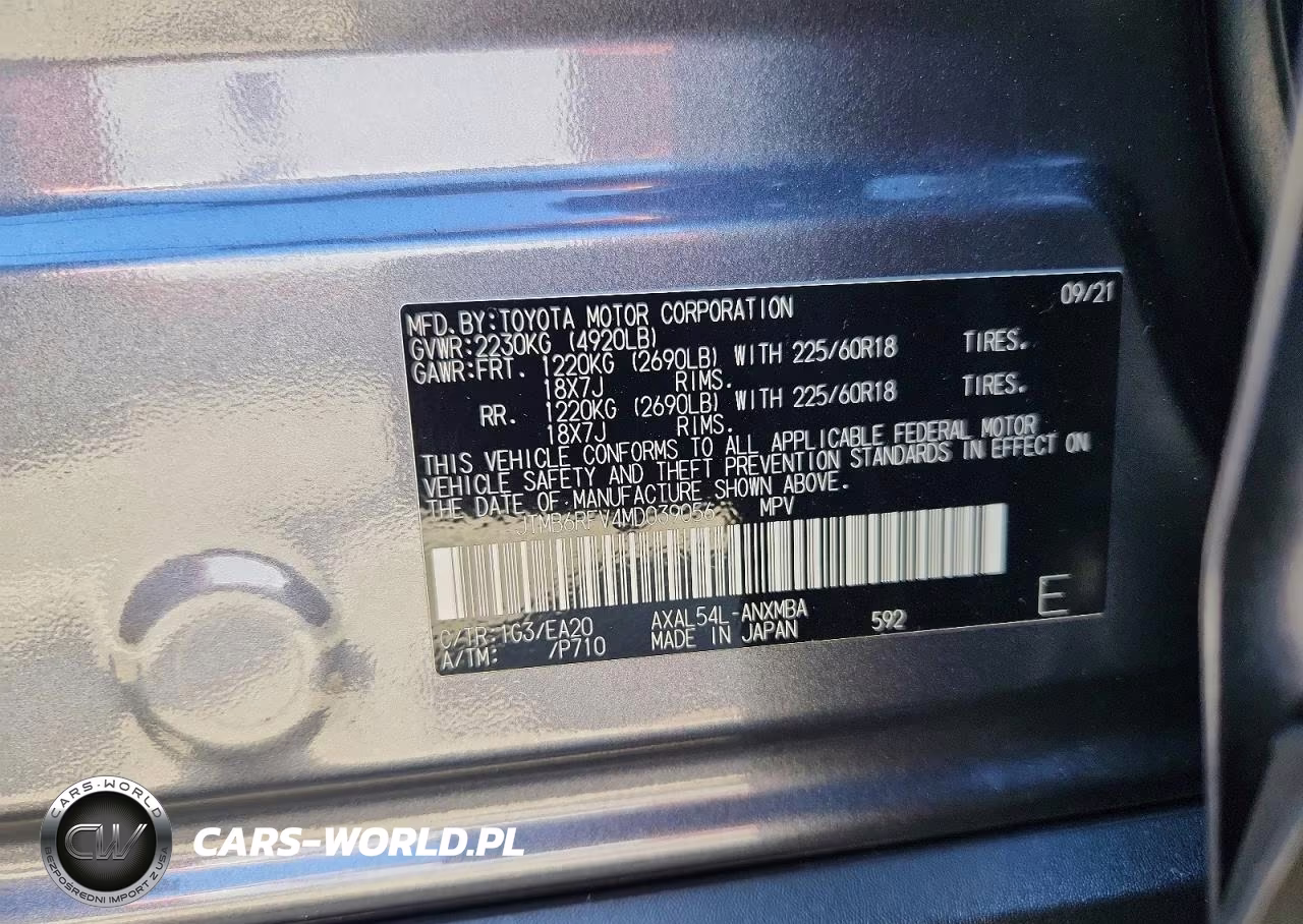 2021 Toyota Rav4 Hybrid Xle Premium VIN:JTMB6RFV4MD039056 - 12