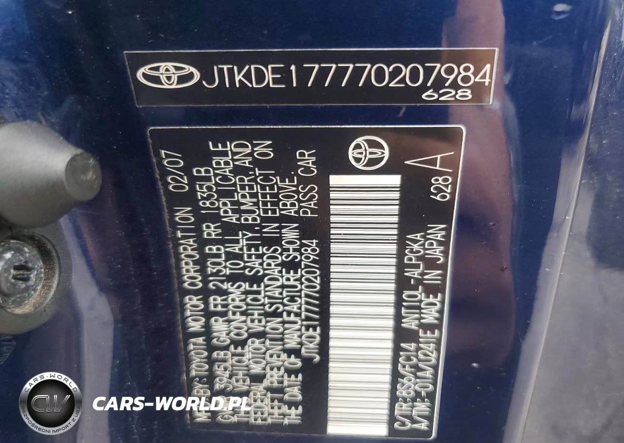 2007 Toyota Tc VIN:JTKDE177770207984 - 12