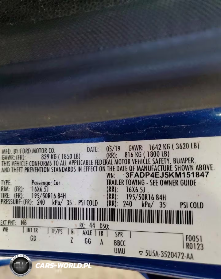 2019 Ford Fiesta Se VIN:3FADP4EJ5KM151847 - 13