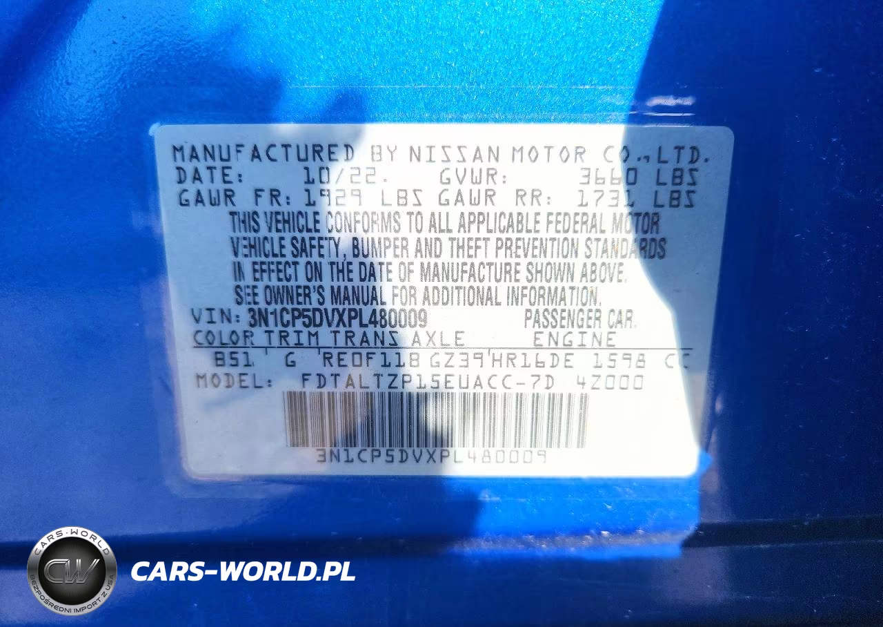 2023 Nissan Kicks Sr VIN:3N1CP5DVXPL480009 - 13