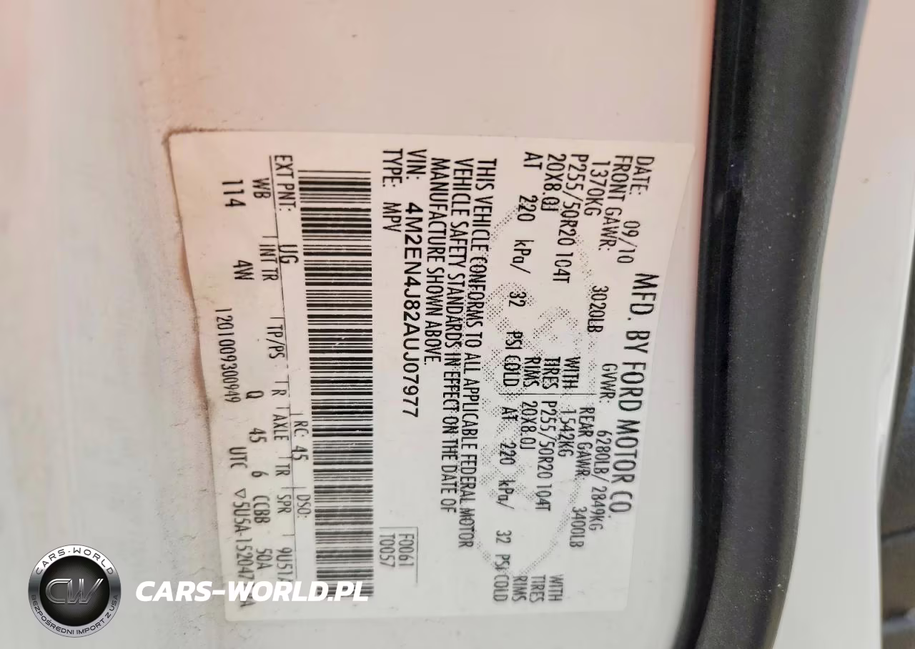 2010 Mercury Mountaineer Premier VIN:4M2EN4J82AUJ07977 - 13