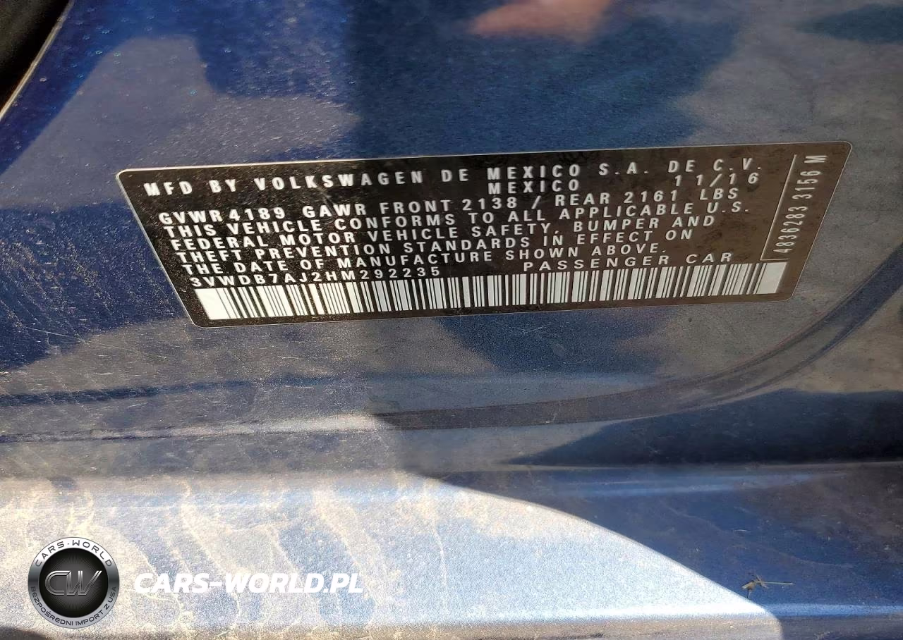 2017 Volkswagen Jetta Se VIN:3VWDB7AJ2HM292235 - 12