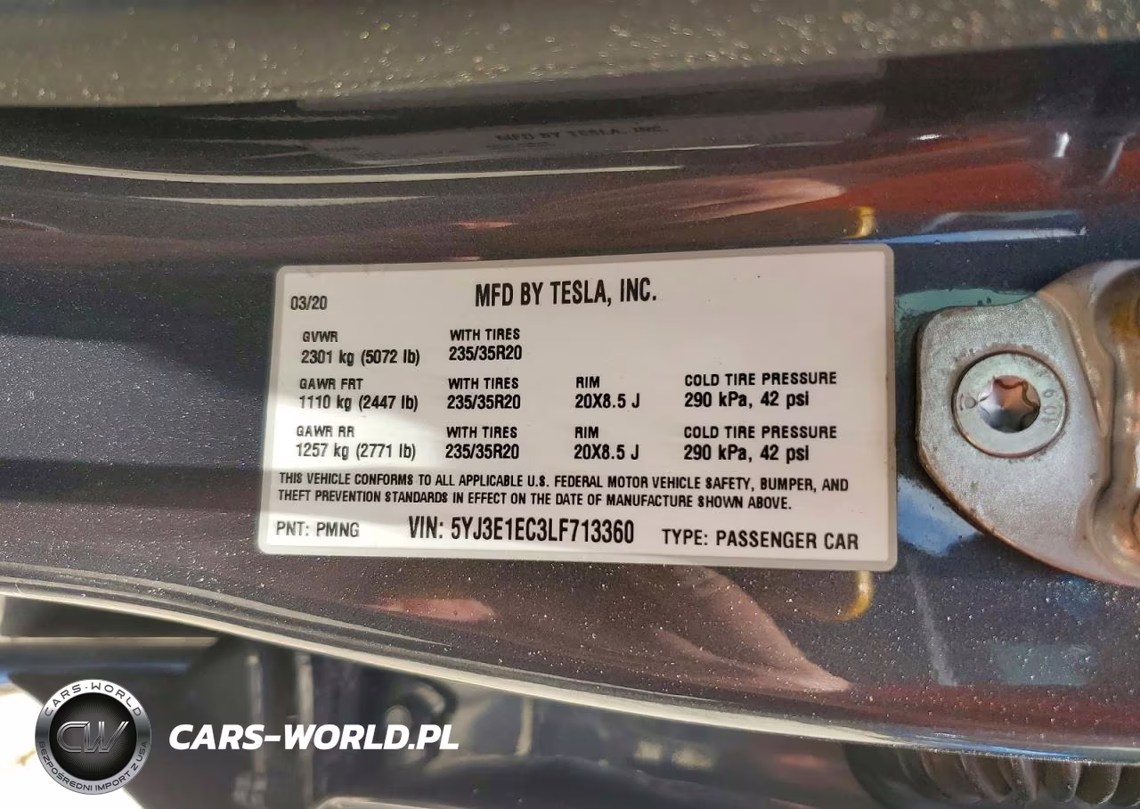 2020 Tesla Model 3 VIN:5YJ3E1EC3LF713360 - 12