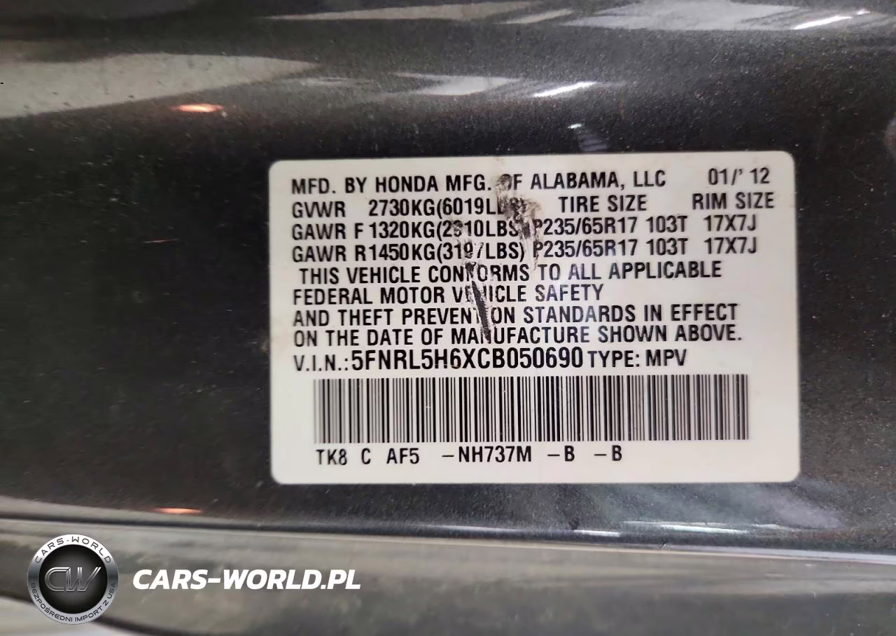 2012 Honda Odyssey Exl VIN:5FNRL5H6XCB050690 - 13