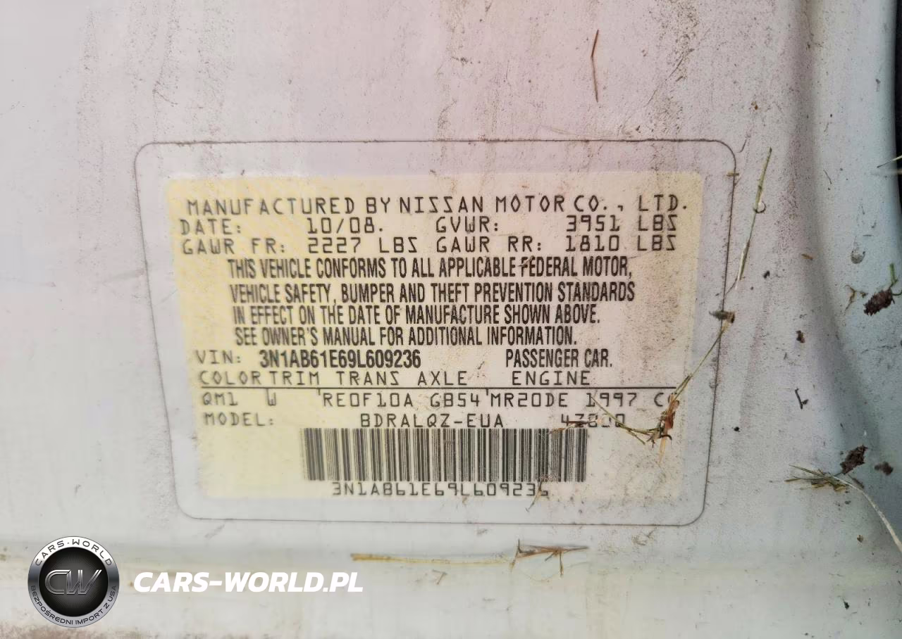 2009 Nissan Sentra 2.0 VIN:3N1AB61E69L609236 - 12