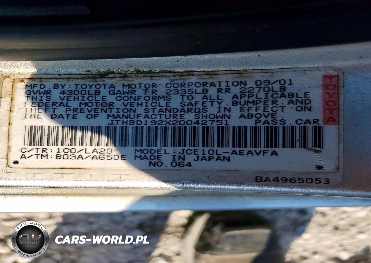 2002 Lexus Is 300 VIN:JTHBD192X20042751 - 13