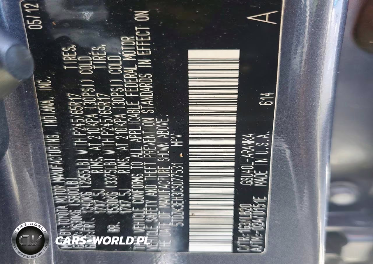2012 Toyota Highlander Se VIN:5TDZK3EH3CS077531 - 13