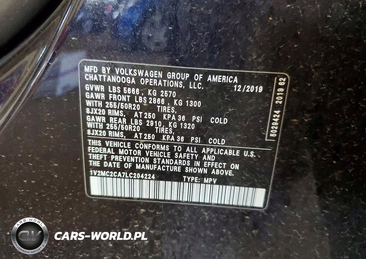 2020 Volkswagen Atlas Cross Sport Sel VIN:1V2MC2CA7LC204224 - 14