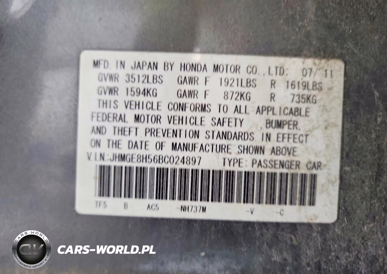 2011 Honda Fit Sport VIN:JHMGE8H56BC024897 - 12