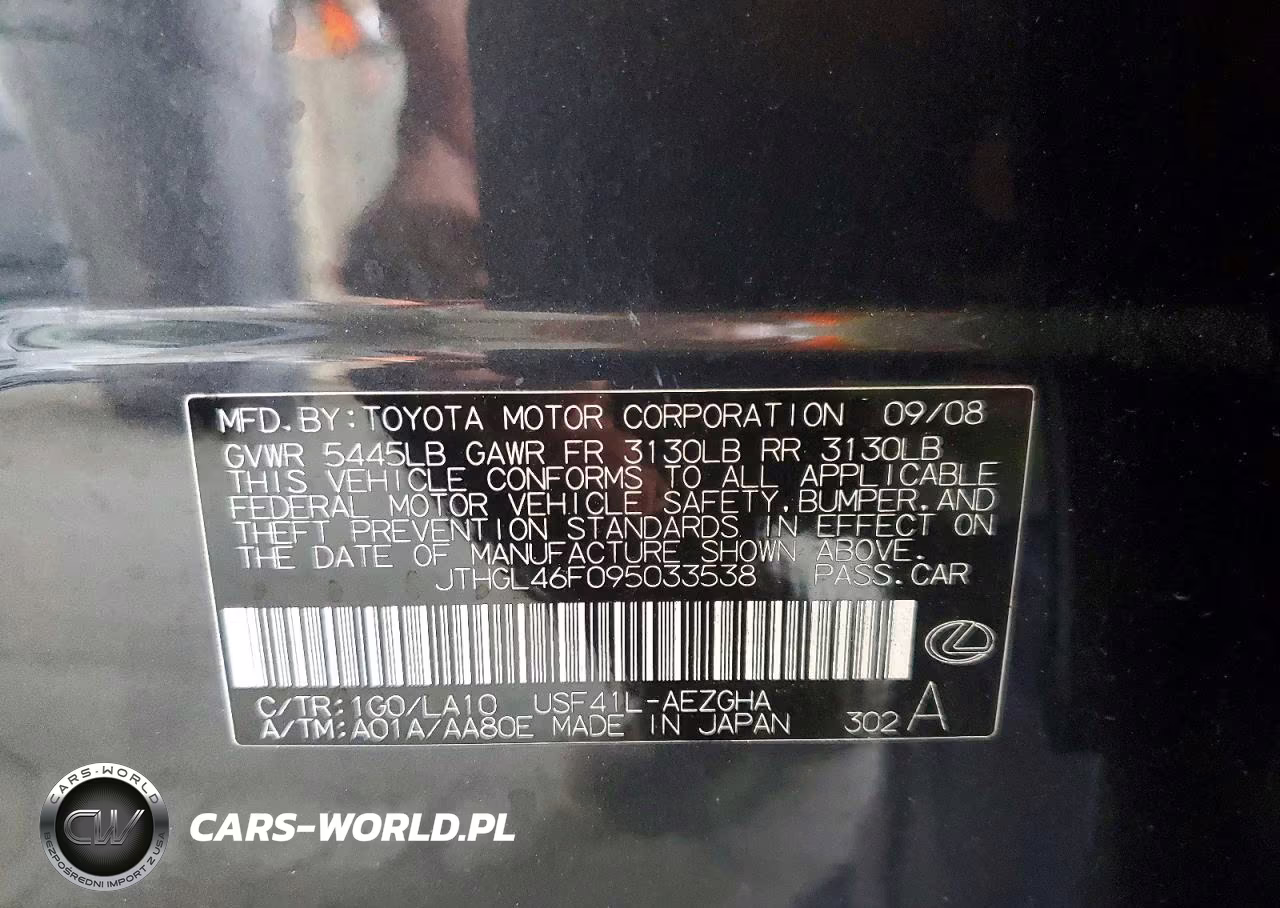 2009 Lexus Ls 460L VIN:JTHGL46F095033538 - 12