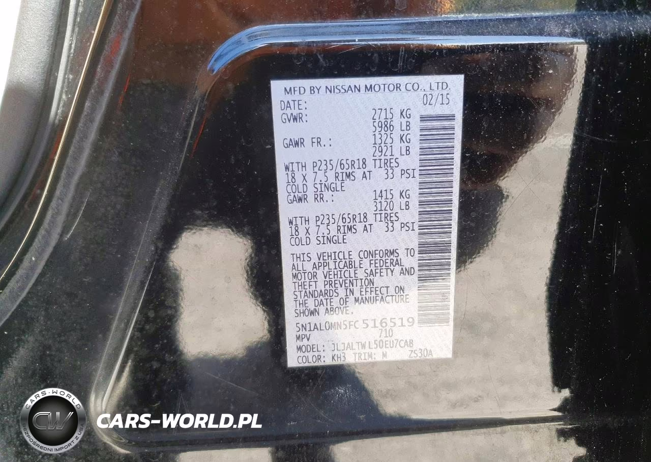 2015 Infiniti Qx60 Base VIN:5N1AL0MN5FC516519 - 14