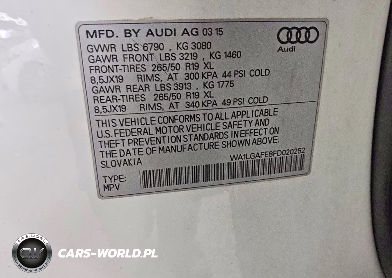 2015 Audi Q7 Premium Plus VIN:WA1LGAFE8FD020252 - 13