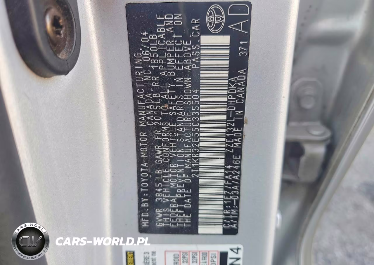 2005 Toyota Corolla Matrix Xr VIN:2T1KR32E55C335504 - 12