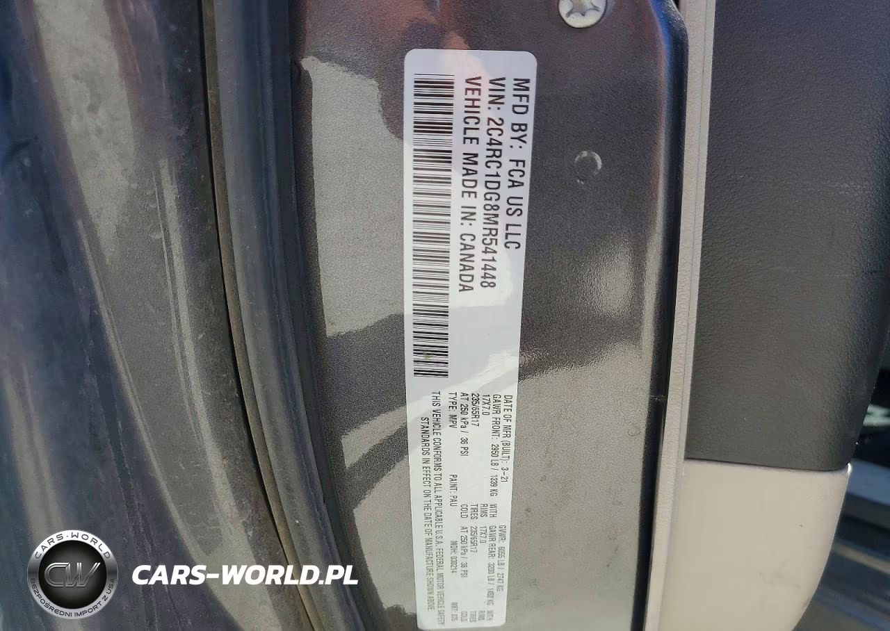 2021 Chrysler Voyager Lxi VIN:2C4RC1DG8MR541448 - 13