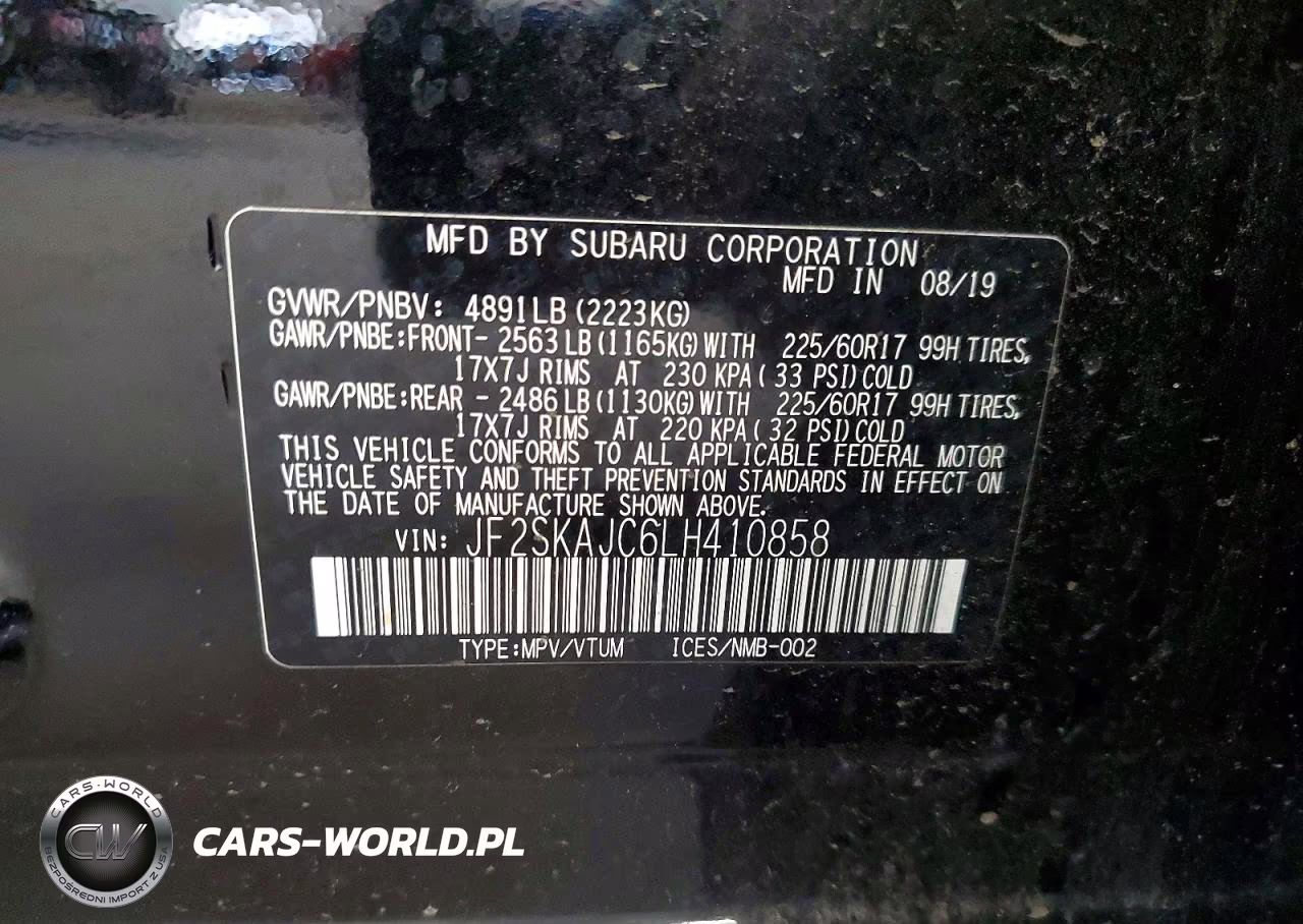 2020 Subaru Forester Premium VIN:JF2SKAJC6LH410858 - 13