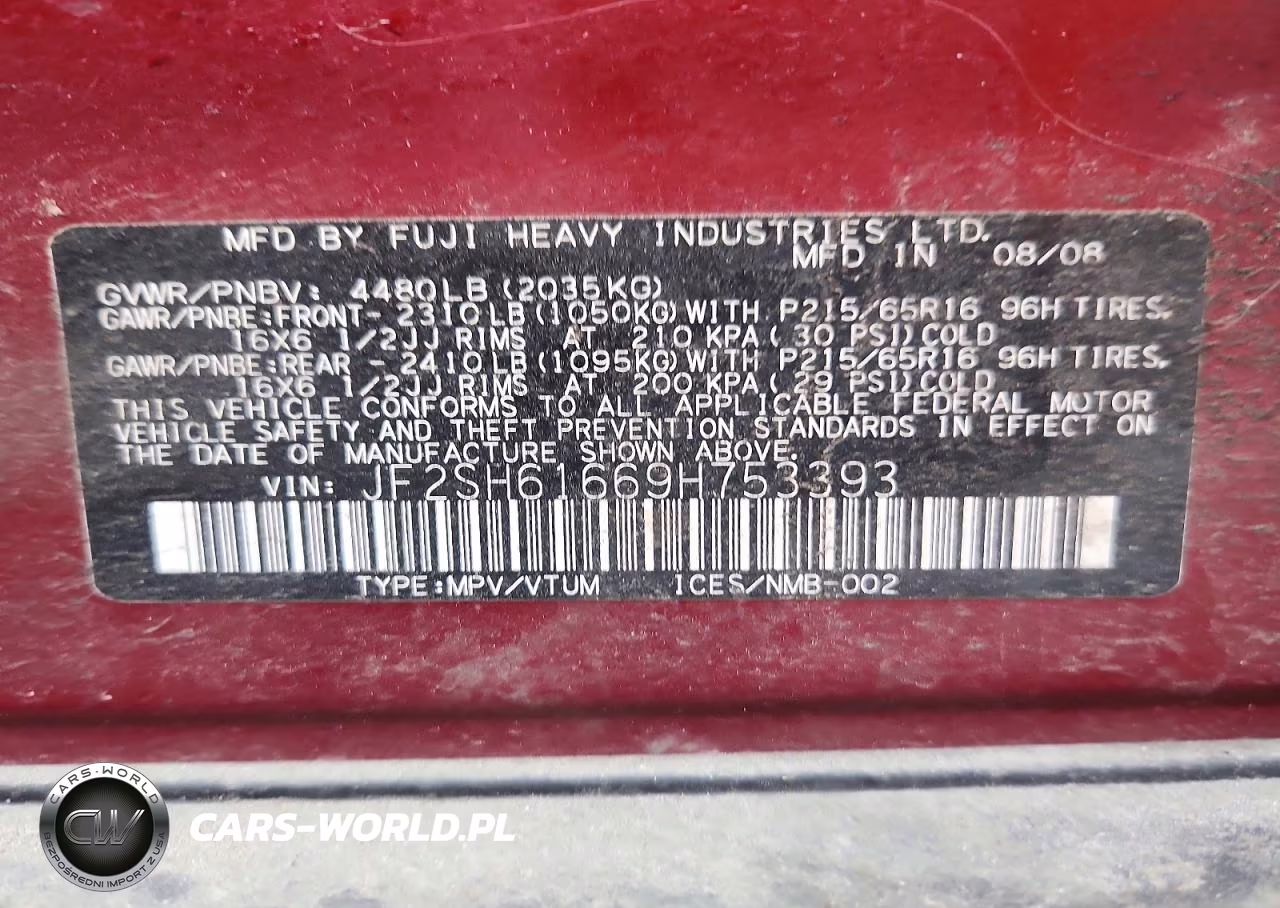 2009 Subaru Forester 2.5X VIN:JF2SH61669H753393 - 13
