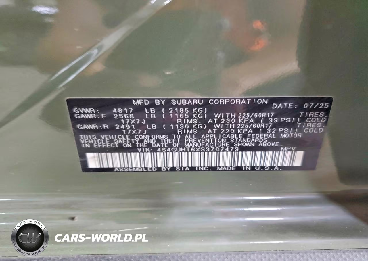 2025 Subaru Crosstrek Wilderness VIN:4S4GUHT6XS3767479 - 12