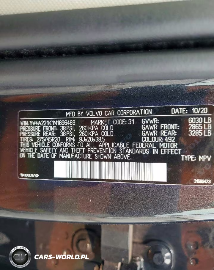 2021 Volvo Xc90 T6 Momentum VIN:YV4A221K1M1696469 - 13