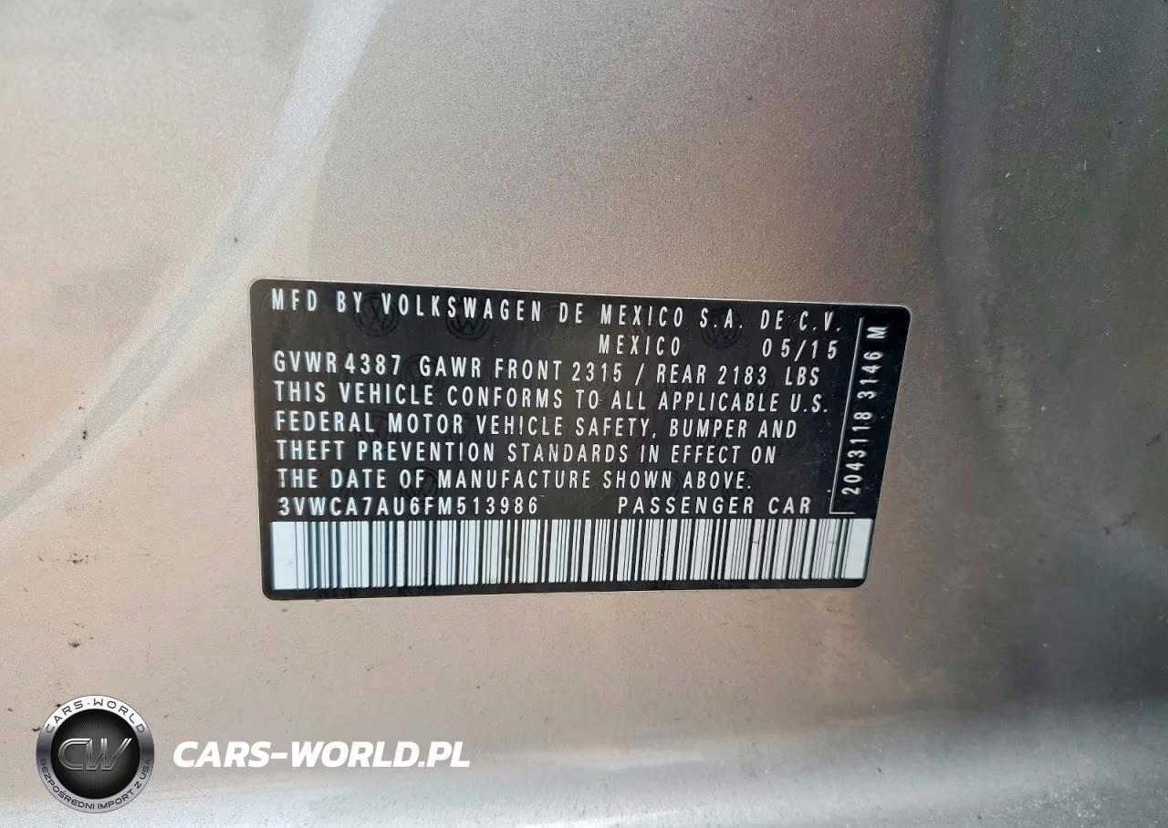 2015 Volkswagen Golf Sportwagen Tdi S VIN:3VWCA7AU6FM513986 - 12