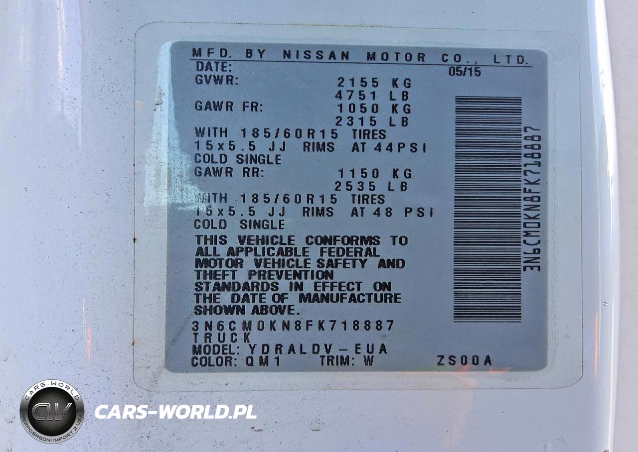 2015 Nissan Nv200 S VIN:3N6CM0KN8FK718887 - 13