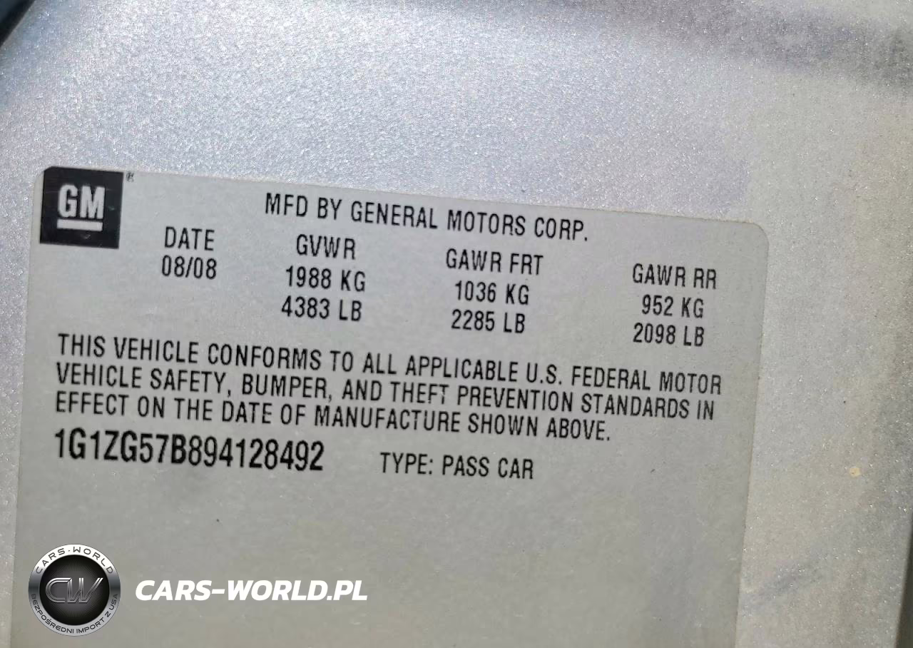 2009 Chevrolet Malibu Ls VIN:1G1ZG57B894128492 - 12
