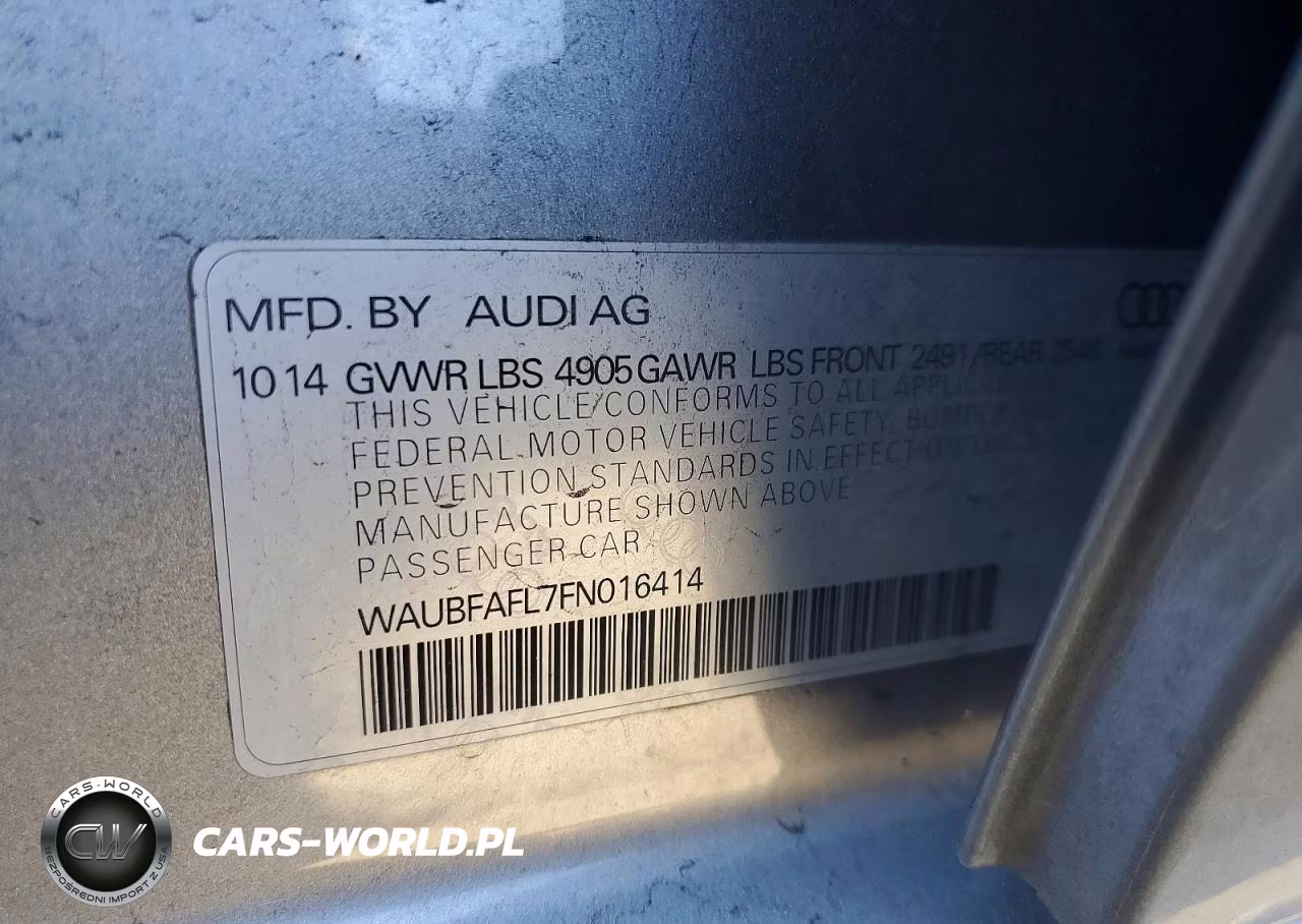 2015 Audi A4 Premium VIN:WAUBFAFL7FN016414 - 12